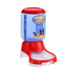 Comedouro Automático Truqys Para Cães E Gatos - Vermelho
