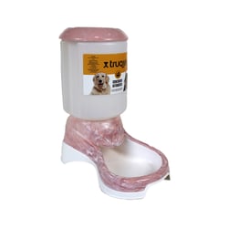 Comedouro Automático Truqys Pet Para Cães E Gatos - Galão Plástico Mármore Carrara Rosé
