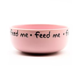 Comedouro Cerâmica Feed Me Rosa Para Cachorros - 390 Mililitros