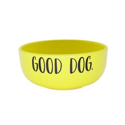 Comedouro Cerâmica Good Dog Amarelo Para Cães - 700 Mililitros