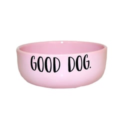 Comedouro Cerâmica Good Dog Rosa Para Cachorros - Pet Injet - 700 Mililitros