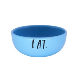 Comedouro Cerâmica Pet Injet Eat Azul Grande - 700 Mililitros