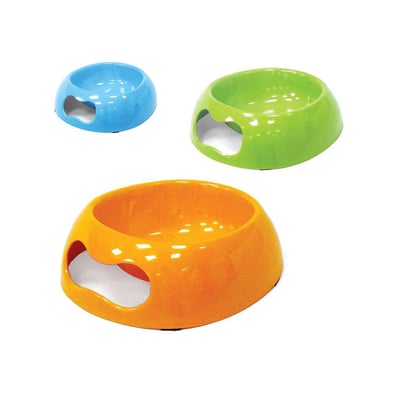 Comedouro Chalesco Melamina Para Cães E Gatos - Cores Sortidas - Tamanho 2