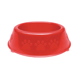 Comedouro Dog Patinhas 2750Ml Vermelho - 1 Unidade Para Cachorros