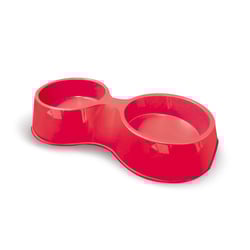 Comedouro Duplo Furacão Pet Pop Vermelho Para Cães - 500Ml