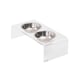 Comedouro Duplo Modernpet Acrílico E Inox Para Cachorros - 1200Ml - Tamanho GG - Tamanho GG