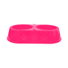 Comedouro Duplo Patinhas Rosa Pet Injet 900Ml Para Cachorros