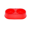 Comedouro Duplo Pet Toys Para Cães Vermelho Com Glitter - 1 Unidade