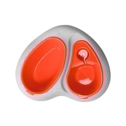 Comedouro Duplo Plast Pet Lovely Vermelho Para Cães E Gatos