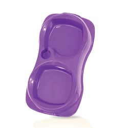 Comedouro Duplo Plast Pet Roxo Para Gatos
