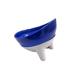 Comedouro E Bebedouro Inclinado Azul Para Cães E Gatos - 450G E 600Ml