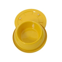 Comedouro E Bebedouro Pesado Alvorada Amarelo Para Cães E Gatos - 1 Unidade - Tamanho G