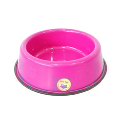Comedouro E Bebedouro Pesado Cães Rosa Tudo Pet 450Ml - 1 Unidade