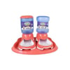 Comedouro E Bebedouro Truqys Pet Automático Com Bandeja Coral - Kit 1 Unidade