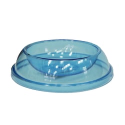 Comedouro E Bebedouro Tudo Pet 180Ml Para Cães Cristal Azul