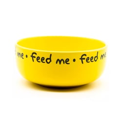 Comedouro Feed Me Cerâmica Amarelo Para Cachorros - 700 Mililitros