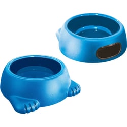 Comedouro Furacão Pet Glamour Azul Para Cães - 1 Unidade Ração Gran Plus Gourmet Ovelha E Arroz Para Cães Filhotes De Porte Médio E Grande - 3Kg