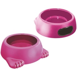 Comedouro Gatos Furacao Pet Plastico Glamour Rosa 1000Ml - 1 Litro