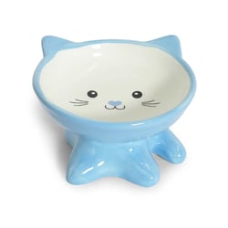 Comedouro Gatos The Pets Porcelana Filhote Azul 250Ml - 1 Unidade