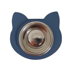Comedouro Hello Pet Azul Para Gatos