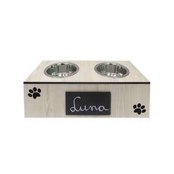 Comedouro Hello Pet Lousa Duplo Tokai Para Cães E Gatos