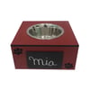 Comedouro Hello Pet Lousa Vermelho Para Cães E Gatos - Tamanho M