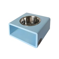 Comedouro Hello Pet Modern Azul Bebê Para Cães E Gatos - Tamanho M