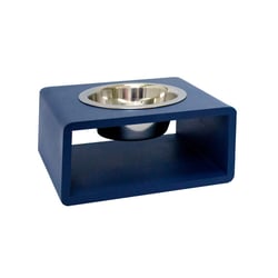 Comedouro Hello Pet Modern Azul Para Cães E Gatos - 1 Unidade