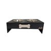 Comedouro Hello Pet Ossinho Duplo Preto Para Cães E Gatos - Tamanho M