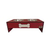 Comedouro Hello Pet Ossinho Duplo Vermelho Para Cães E Gatos - Tamanho M