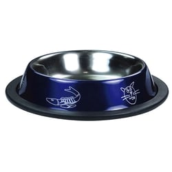 Comedouro Inox Anti Derrapante Jambo Para Gatos Roxo - 1 Unidade