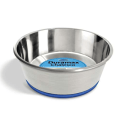 Comedouro Inox Chalesco Duramax Com Silicone 875Ml Para Cachorros