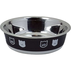 Comedouro Inox Fusion Preto Para Gatos Jambo - 225Ml