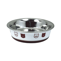 Comedouro Inox Jambo Fusion Branco Para Gatos - 225Ml