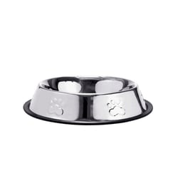 Comedouro Inox Natural Auto Relevo American Pets Para Cães - 480Ml
