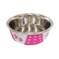 Comedouro Inox The Pets 400Ml Rosa Para Cachorros