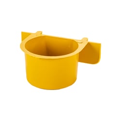 Comedouro Jal Plast Pet Piu Com Aba Amarelo Para Pássaros - 90Ml - 1 Unidade