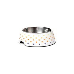 Comedouro Jambo Pet Top Removível Dots Branco Tamanho G Para Cães