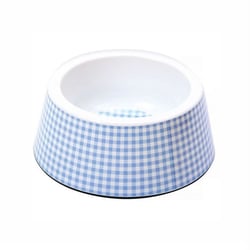 Comedouro Jambo Vichy Azul Para Cães - 1 Unidade
