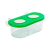 Comedouro Jel Plast 2 Furos Com Gancho Verde Para Pássaros - 100Ml