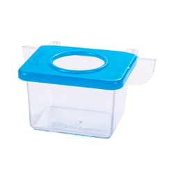 Comedouro Jel Plast Pet Piu Com Gancho Azul Para Pássaros - 30Ml