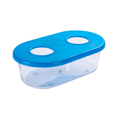 Comedouro Jel Plast Pet Piu Furos Sem Gancho Para Pássaros - Cores Sortidas - Tamanho M