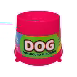 Comedouro Lento Pet Toys Rosa Neon Para Cães 250Ml - 1 Unidade
