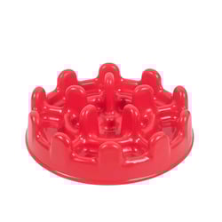 Comedouro Lento Petfit Vermelho Para Cães E Gatos - 1 Unidade - 20 Centímetros