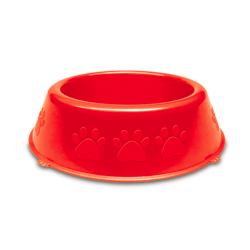 Comedouro Luxo Perolizado 2750Ml Vermelho Pet Injet Para Cachorros