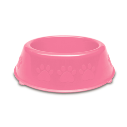 Comedouro Luxo Perolizado Dog 1900Ml Rosa Para Cachorros
