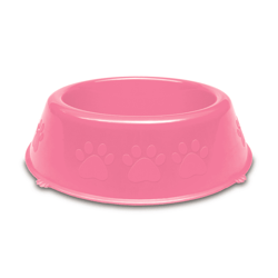 Comedouro Luxo Perolizado Pet Injet 1100Ml Rosa Para Cachorros