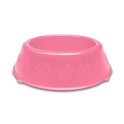 Comedouro Luxo Perolizado Rosa 2750Ml Para Cachorros