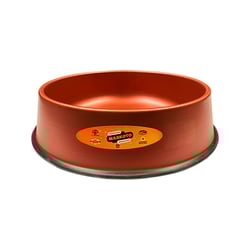 Comedouro Maskoto De Alumínio Cereja Para Cães E Gatos - 1 Unidade - Tamanho M
