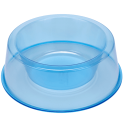 Comedouro Médio Pet Toys Azul Transparente 1000Ml Para Cachorros